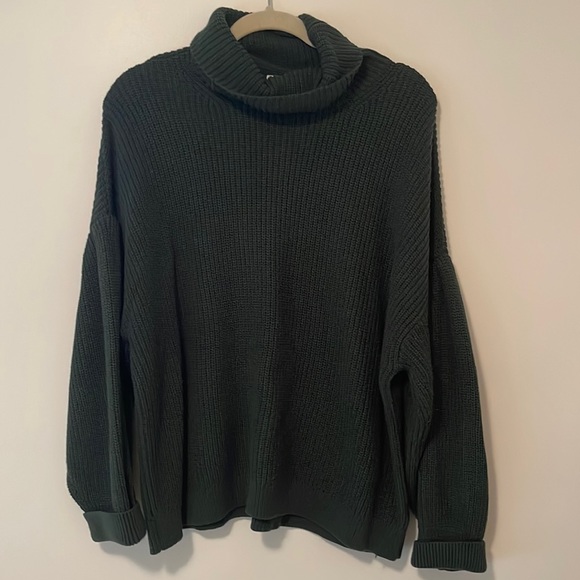 Free assembly, green cotton cropped sweater 3x - Picture 1 of 6